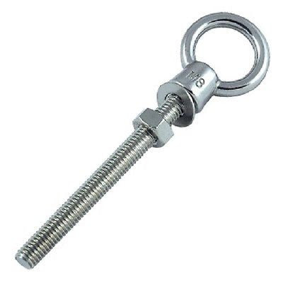 6mm x 80mm Marine Grade Stainless Steel Lifting Eyebolts Long Shanks - Chain Care Lifting Services Ltd