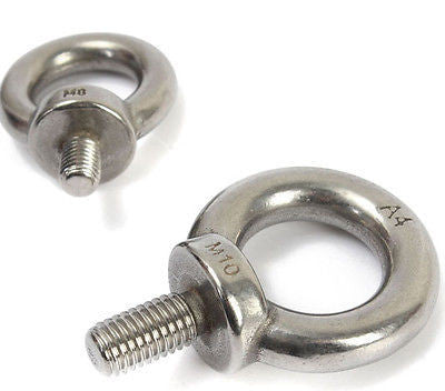 A4 Marine Grade Stainless Steel Lifting Eye Bolt - Chain Care Lifting Services Ltd