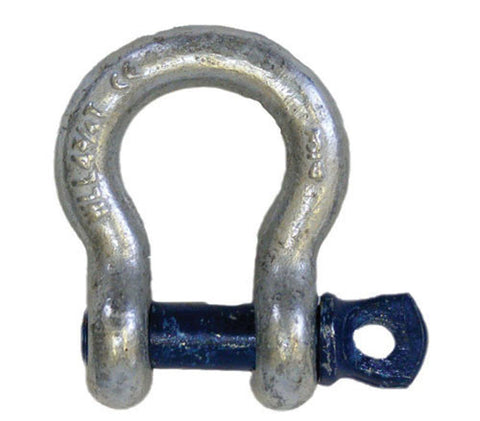 1 Ton Galvanised Bow Shackle - Chain Care Lifting Services Ltd