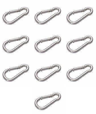 10 x 5mm x 50mm Zinc Plated Carbine Hook - Chain Care Lifting Services Ltd
