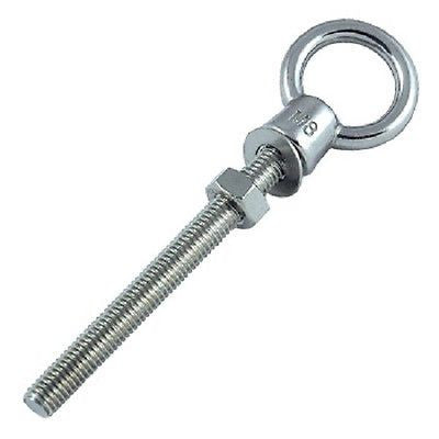 6mm x 80mm Marine Grade Stainless Steel Lifting Eyebolts Long Shanks - Chain Care Lifting Services Ltd

