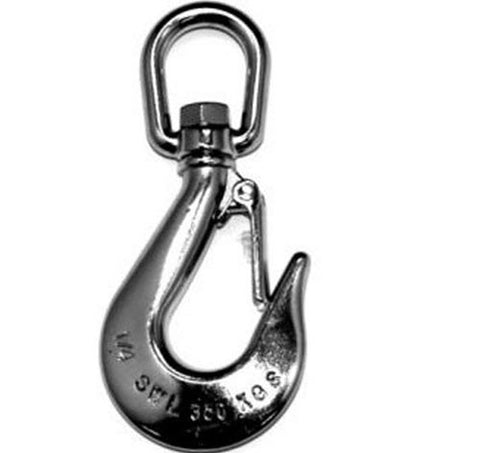 Stainless Steel Swivel Hook with Safety Catch 8mm Grade 316 650 kg